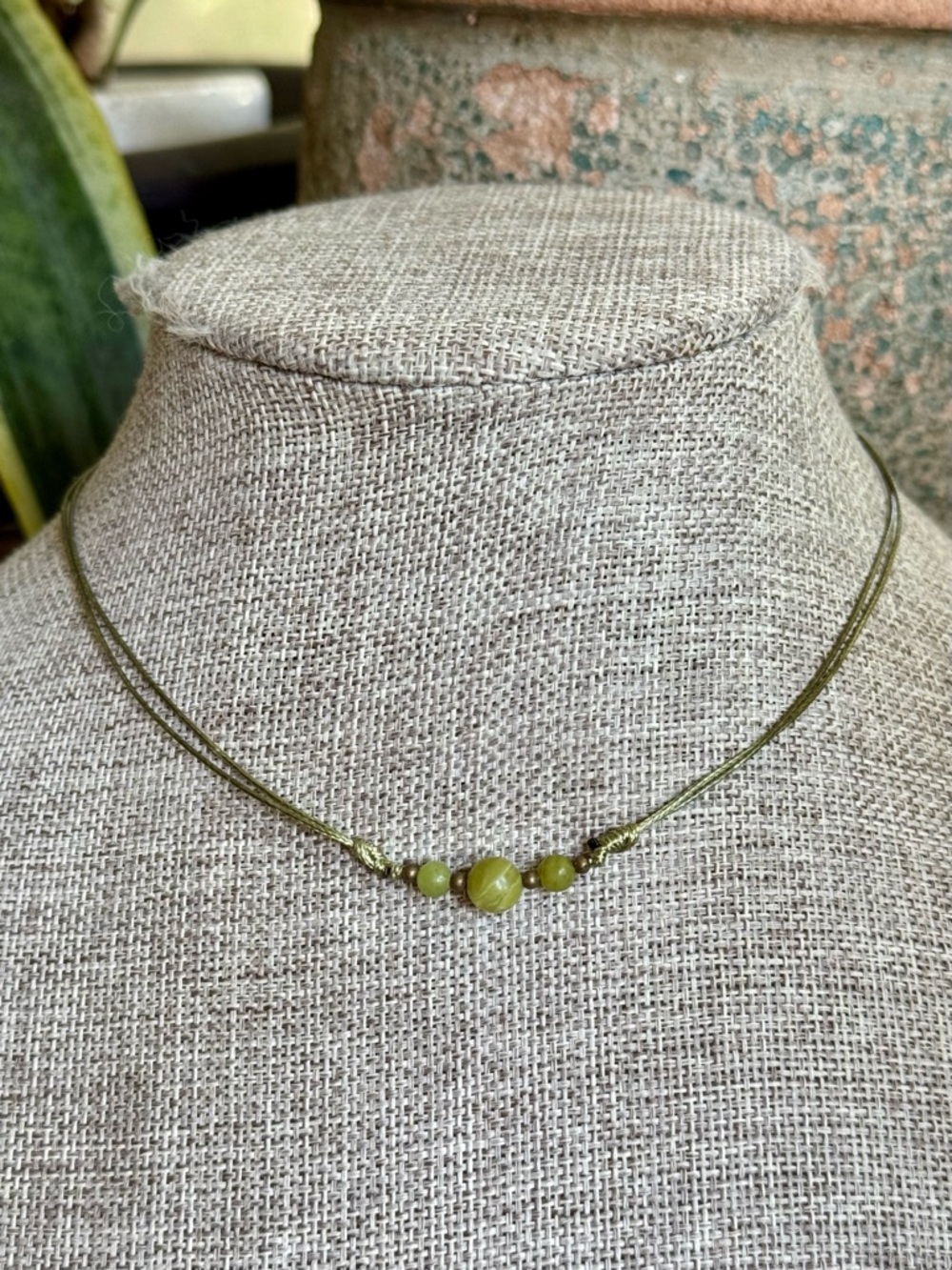 Dainty Boho Taiwan Jade Choker